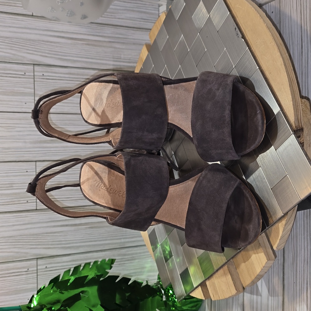 Madewell boho lace-up leather heels - Picture 3 of 11